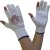 UCi Partially Fingerless Knitted Nylon Low-Linting White Gloves NLNW-3F