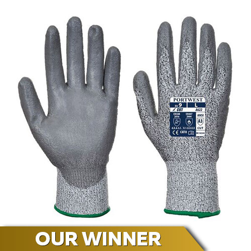 Portwest A622G7 Level 5 Cut-Resistant PU Coated Gloves