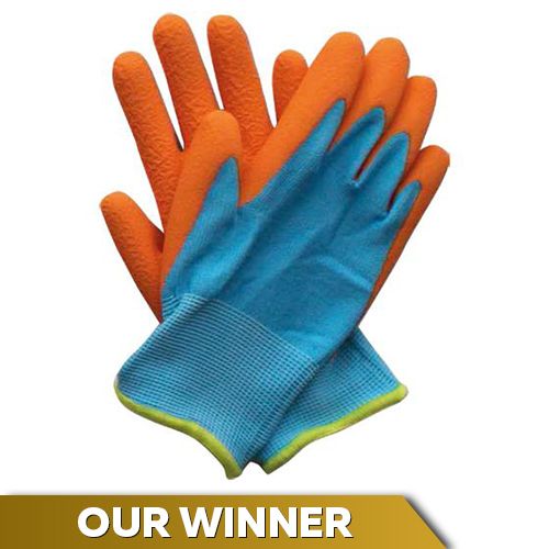 Briers Kids Junior Digger Orange and Blue Gardening Gloves B531