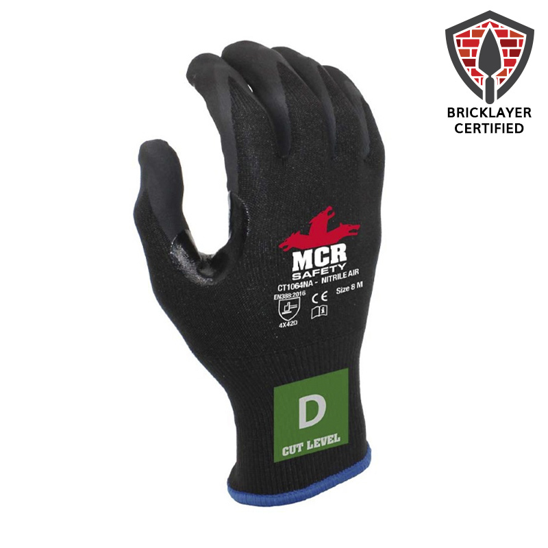 MCR CT1064NA Nitrile Air Level D Cut-Resistance Work Gloves