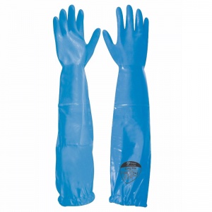 Polyco Long Nite Gauntlet-Style Nitrile-Coated Gloves With Sleeves