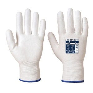 Portwest A620 PU Palm Coated Level 3 Cut-Resistant White Gloves