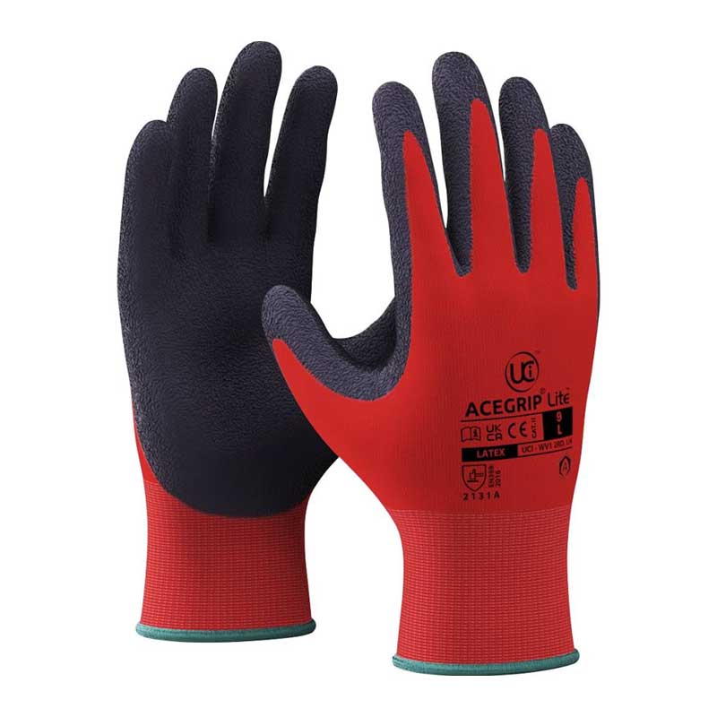AceGrip Lite General Purpose Latex Gloves SafetyGloves.co.uk