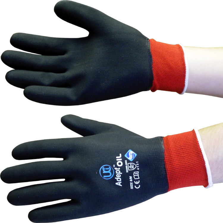 Adept Oil NFT Nitrile Fully Coated Gloves SafetyGloves.co.uk
