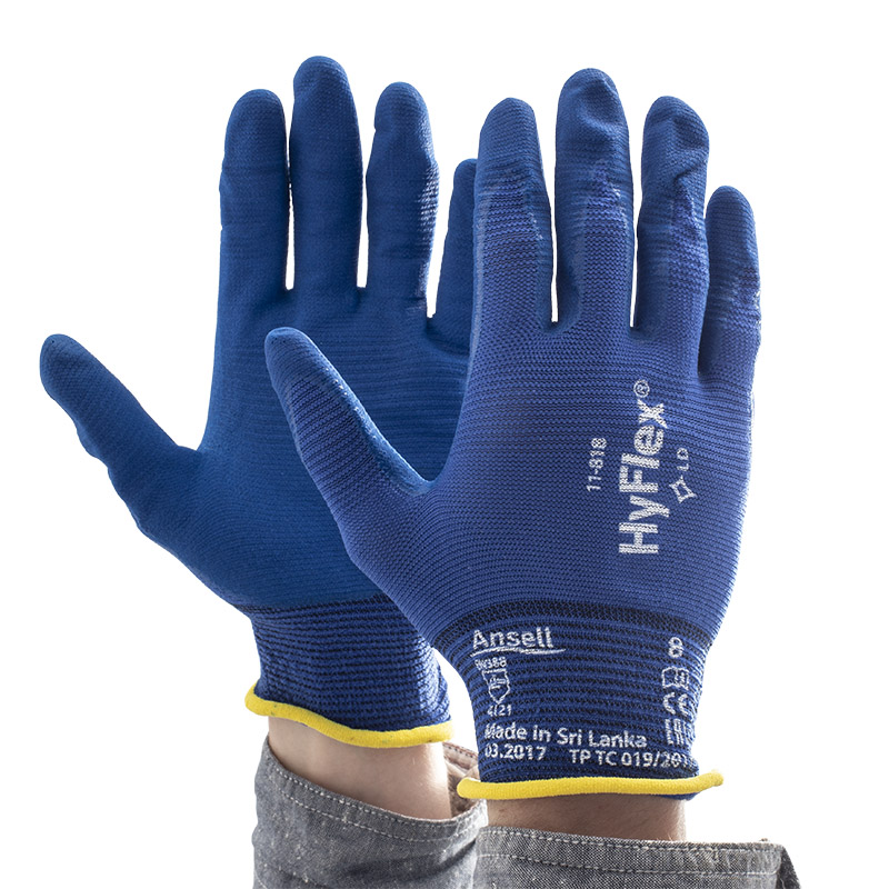 Ansell HyFlex 11818 AbrasionResistant Gloves SafetyGloves.co.uk