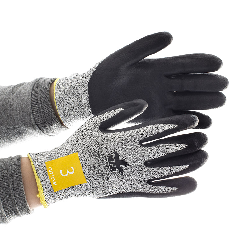 MCR Safety CT1007NF1 Nitrile Foam Cut Pro Palm Coated Safety Gloves