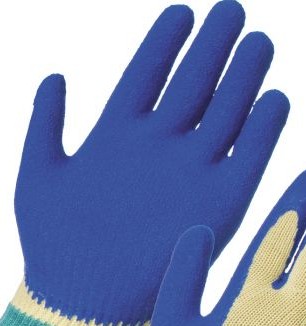 Extra grippy blue latex palms for superior handling