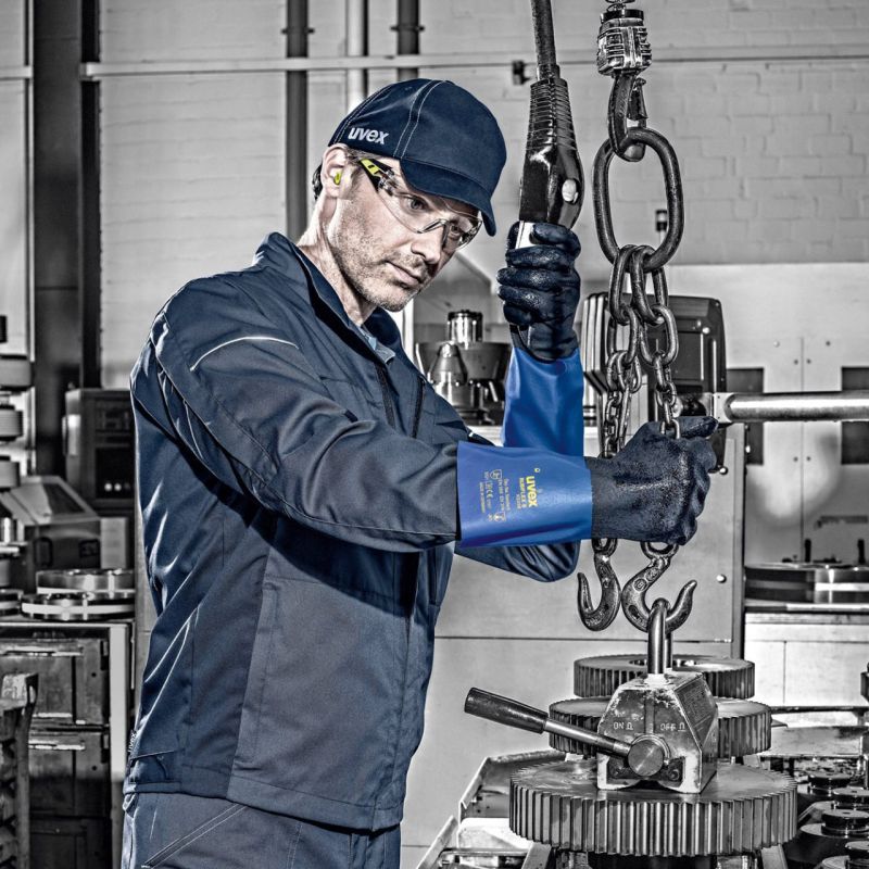 The Uvex Rubiflex S XG27B Chemical-Resistant Gloves Keep You Safe