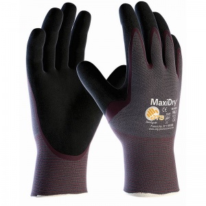 MaxiDry 56-424 Lightweight Nitrile-Coated Oil-Resistant Grip Gloves