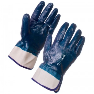 Supertouch Nitrile Heavyweight Full Dip Gloves - With Safety Cuff 2217