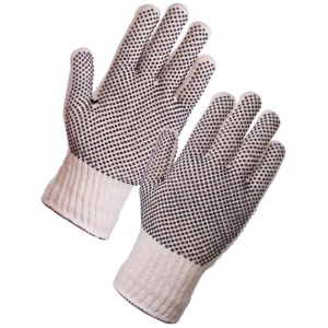 Supertouch Seamless Mixed Fibre PVC Dot Palm/Back Gloves 2667