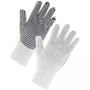 Supertouch Seamless Mixed Fibre PVC Dot Palm Gloves 2657