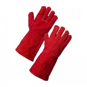 Supertouch Leather Heat-Resistant Welding Gauntlet-Gloves (One Size)