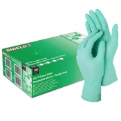 Shield2 GD17 Powder-Free Green Vinyl Disposable Gloves