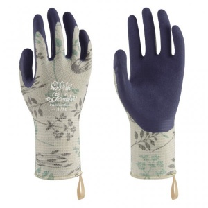 Towa Luminus TOW368 Herb-Patterned Premium Latex-Coated Gardening Gloves