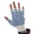 Fingerless Knitted Nylon Low-Linting White Gloves with PVC Palm Dots NLNW-DF