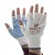 Fingerless Knitted Nylon Low-Linting White Gloves with PVC Palm Dots NLNW-DF