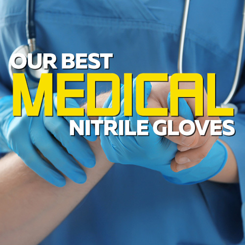 Non-Sterile Exam Gloves| Professional Grade for Hospitals First Response Law Enforcement Medpride Medical Examination Nitrile Gloves|Small Box of 200| Blue Latex/Powder-Free Tattoo Artists 