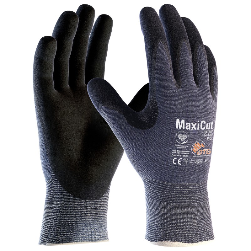 Pair of black and grey gloves