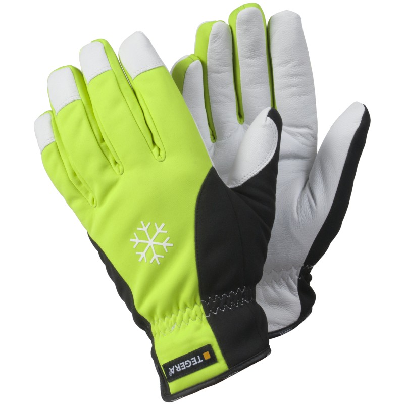 Ejendals Tegera 293 Insulated All Round Work Gloves yellow black and white gloves