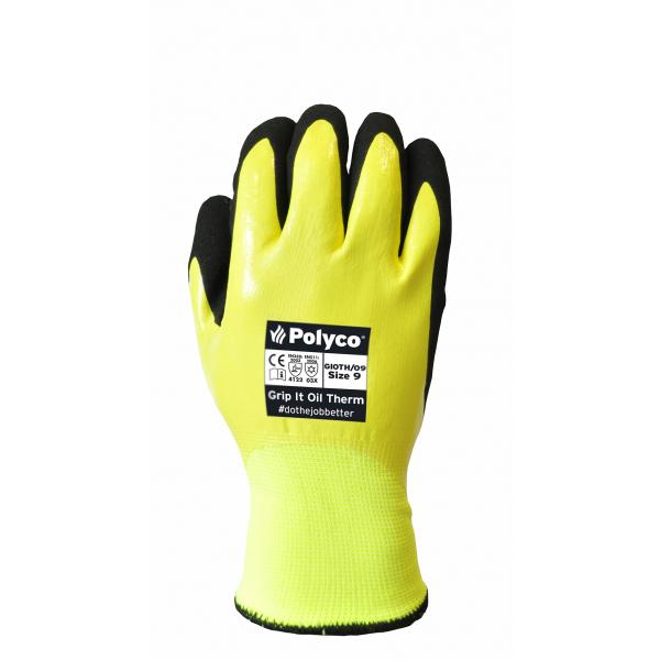 Polyco Grip It Oil Therm Hi-Vis Waterproof GIOTH Gloves