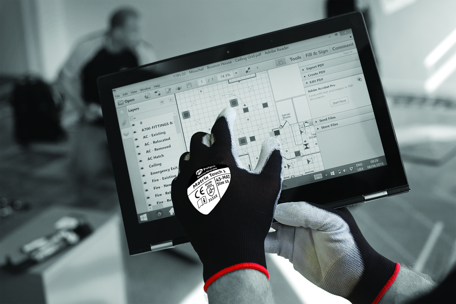 Touchscreen functionality unlocks a whole new digital dimension no matter what your workplace Polyco Touchscreen Safety Gloves