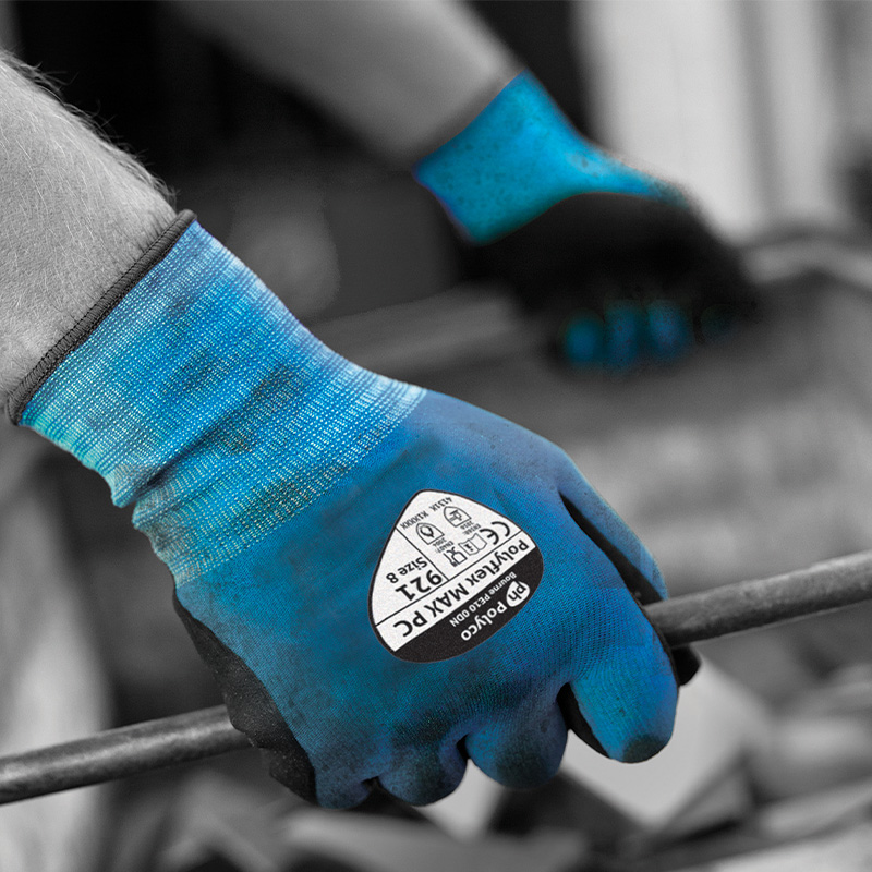 Polyco Polyflex Contact Heat Gloves allow for the safe handling and transfer of heated material Polyco Polyflex Contact Heat Gloves