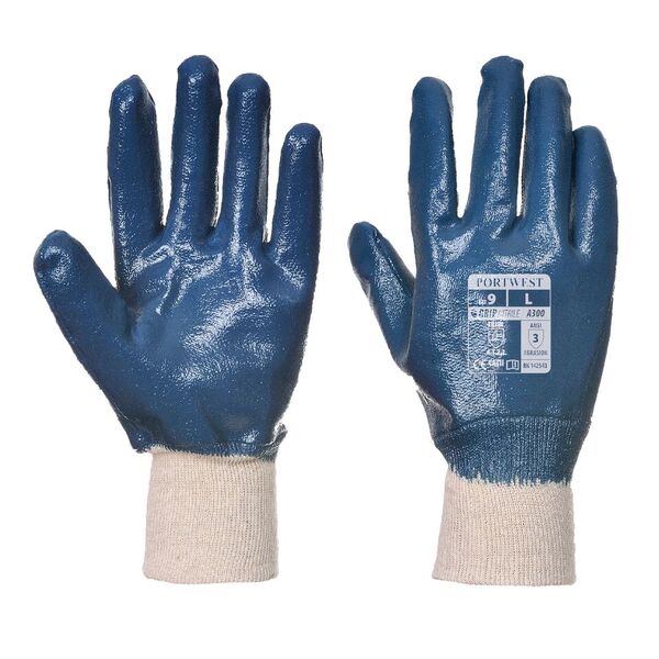 Portwest A300 Nitrile Knitwrist Handling Gloves