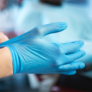 Metal Detectable Nitrile Gloves
