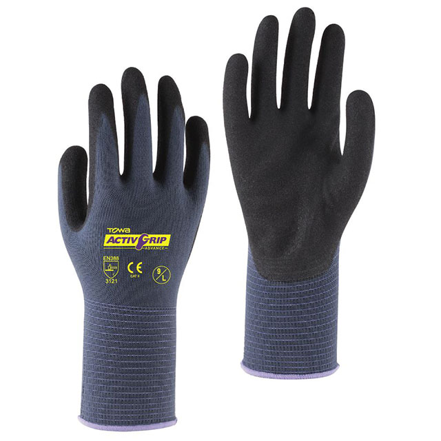 Towa ActivGrip Advance TOW581 Nitrile-Coated Gloves