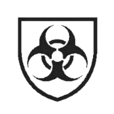 EN 374 Biohazard Virus, Fungus and Bacteria Symbol