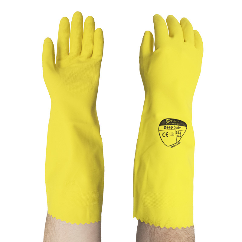 Polyco Deep Sink Extra Long Rubber Washing Up Gloves