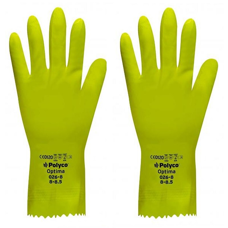 Polyco Optima Rubber Chemical Resistant Gloves