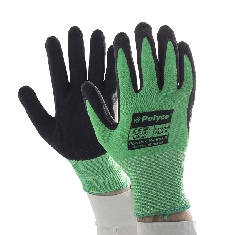 Polyco Polyflex Hydro C5 PHYK Cut Resistant Safety Gloves 