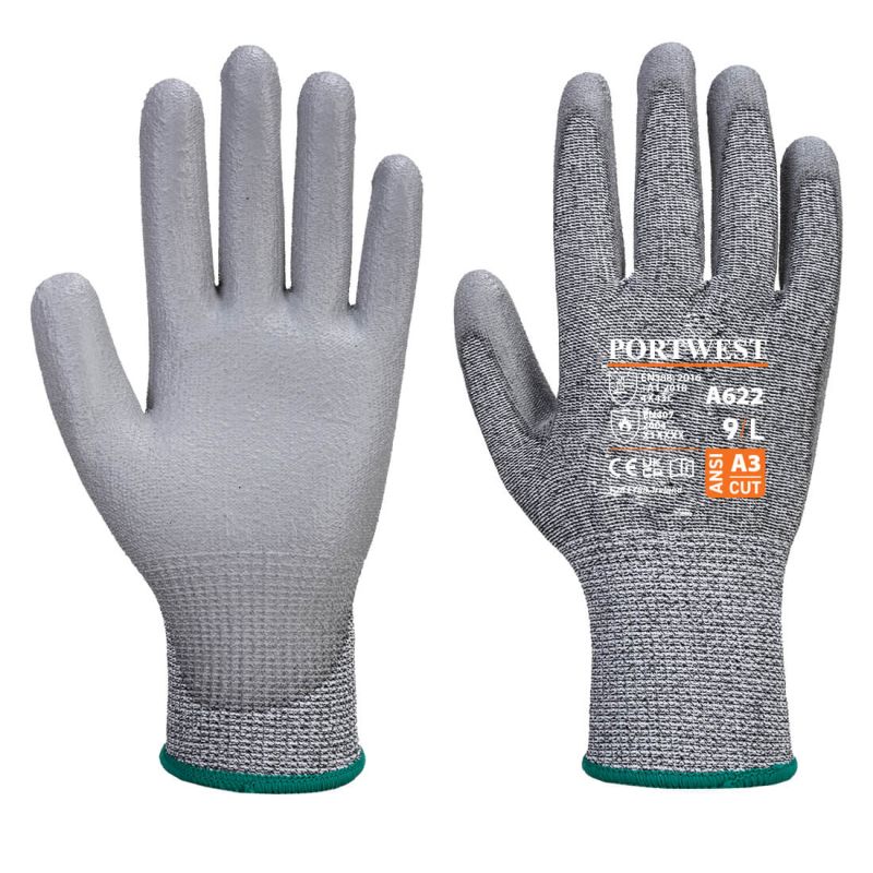 Portwest A622 Level C Cut-Resistant PU Coated Gloves