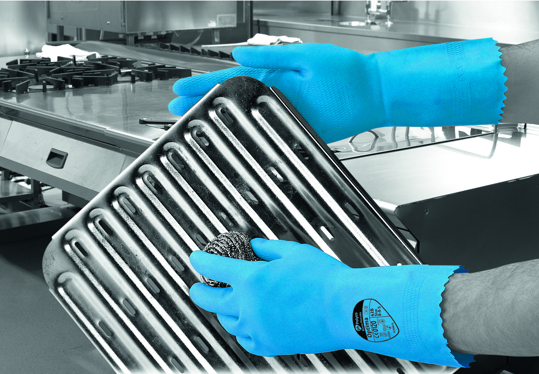 Polyco Optima Gloves are the perfect choice for washing up and cleaning professionals Enhanced Grip Strength