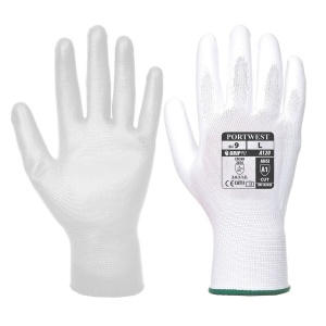 Portwest A120 White PU Palm Gloves