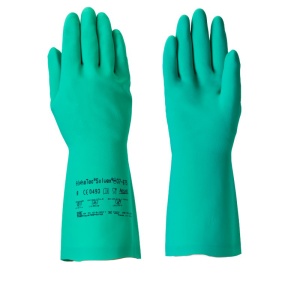【miyareto】 Ansell AlphaTec Solvex 37-675 Nitrile Chemical-Resistant Gauntlets