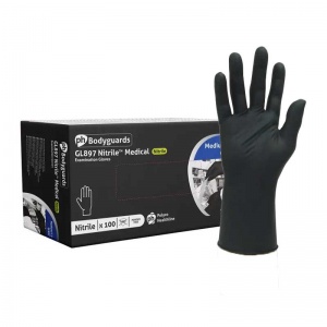 Polyco Bodyguards GL897 Black Nitrile Disposable Gloves