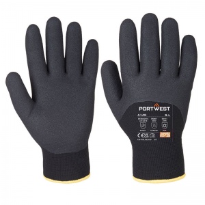 soundsports gloves 手袋 Portwest A146 Nitrile Dipped Winter Black Gloves - SafetyGloves.co.uk