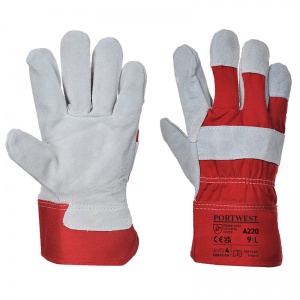 Portwest A220 Premium Chrome Rigger Red Gloves