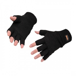 Portwest GL14 Black Fingerless Knit Insulatex Gloves