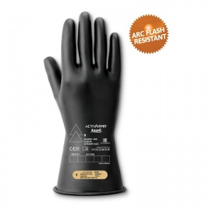 Ansell ActivArmr Class 00 Electrical Insulating Rubber Gloves (Black)