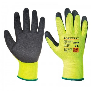 Portwest A140 Thermal Black/Yellow Gloves - SafetyGloves.co.uk
