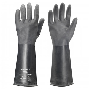 Ansell AlphaTec 38-520 Butyl Chemical-Resistant Gauntlet Gloves