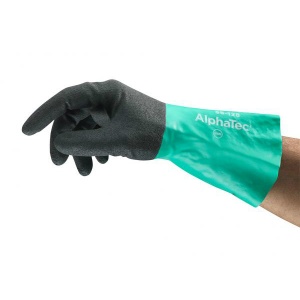 Ansell AlphaTec 58-128 Chemical-Resistant Gauntlet Gloves
