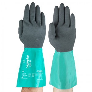 Ansell AlphaTec 58-535B Gauntlet-Style Chemical-Resistant Gloves