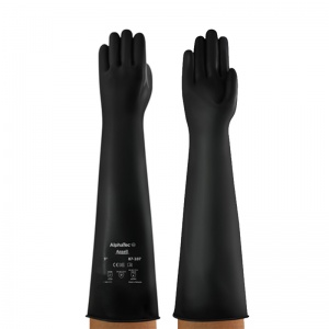 Ansell AlphaTec 87-107 Chemical-Resistant Gauntlet Gloves
