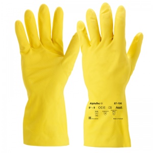 Ansell Econohands Plus 87-190 Ultra-Thin Latex Gauntlet Gloves