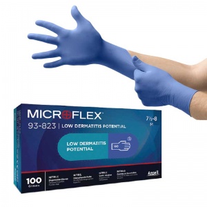 Ansell Microflex 93-823 Nitrile Gloves